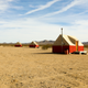 Cowboy cabins behind the hotel.